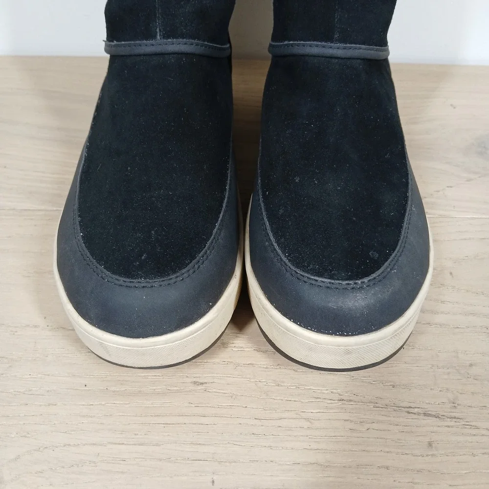 Koolaburra By UGG Boots Womens 8 Black Faux Fur Side Zip Platform Winter Y2K - Picture 8 of 12